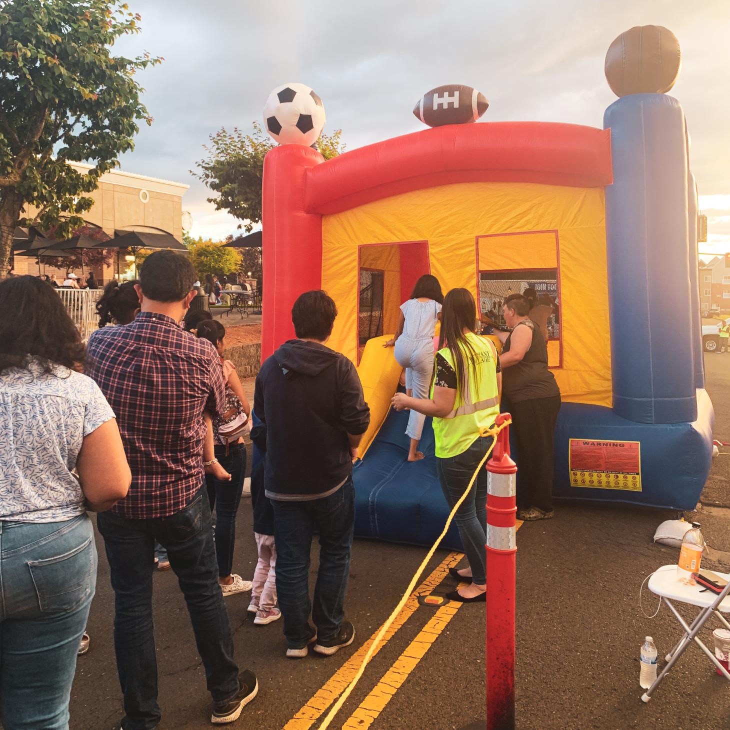 Bounce house at Bethany Village Oktoberfest in Portland Oregon